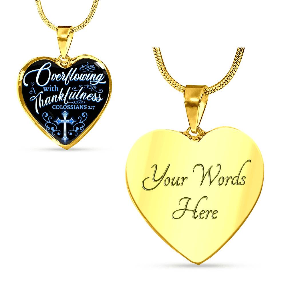Overflowing With Thankfulness Heart Pendant Necklace Overflowing With Thankfulness Heart Pendant Necklace