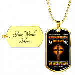Jesus Christ Of Nazareth Salvation Is Found In No One Else Dog Tag Pendant Necklace