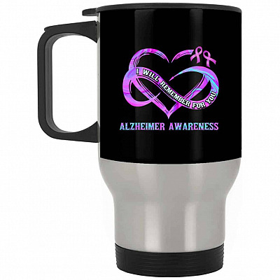 14 oz. Silver Travel Mug