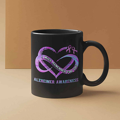 I Will Remember For You Alzheimer Awareness Ceramic Coffee Mug - Water Bottle
