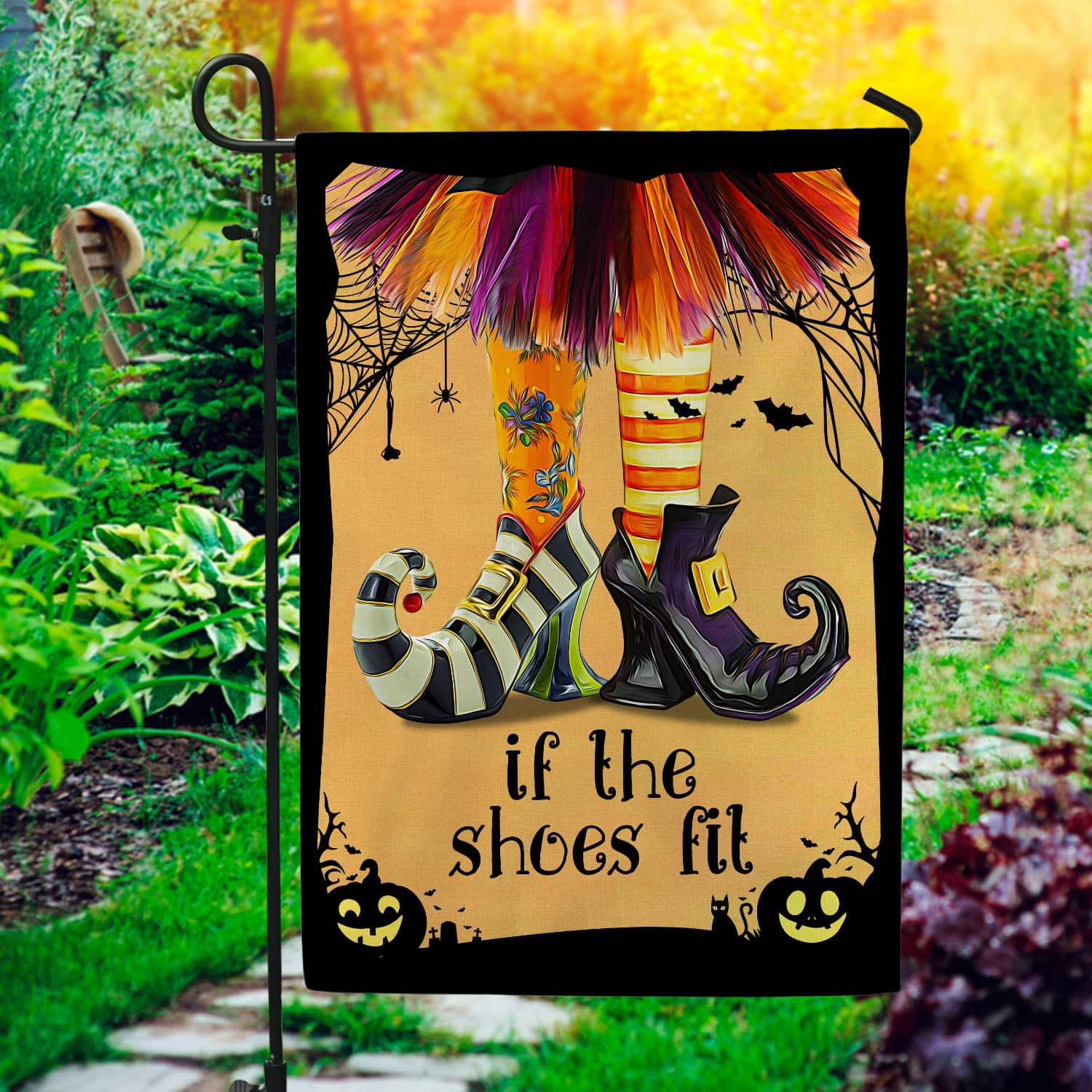8BN. If The Shoes Fit 30x40 Garden Flag Mockup 1