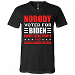 biden t, Black, V-Neck T-Shirt