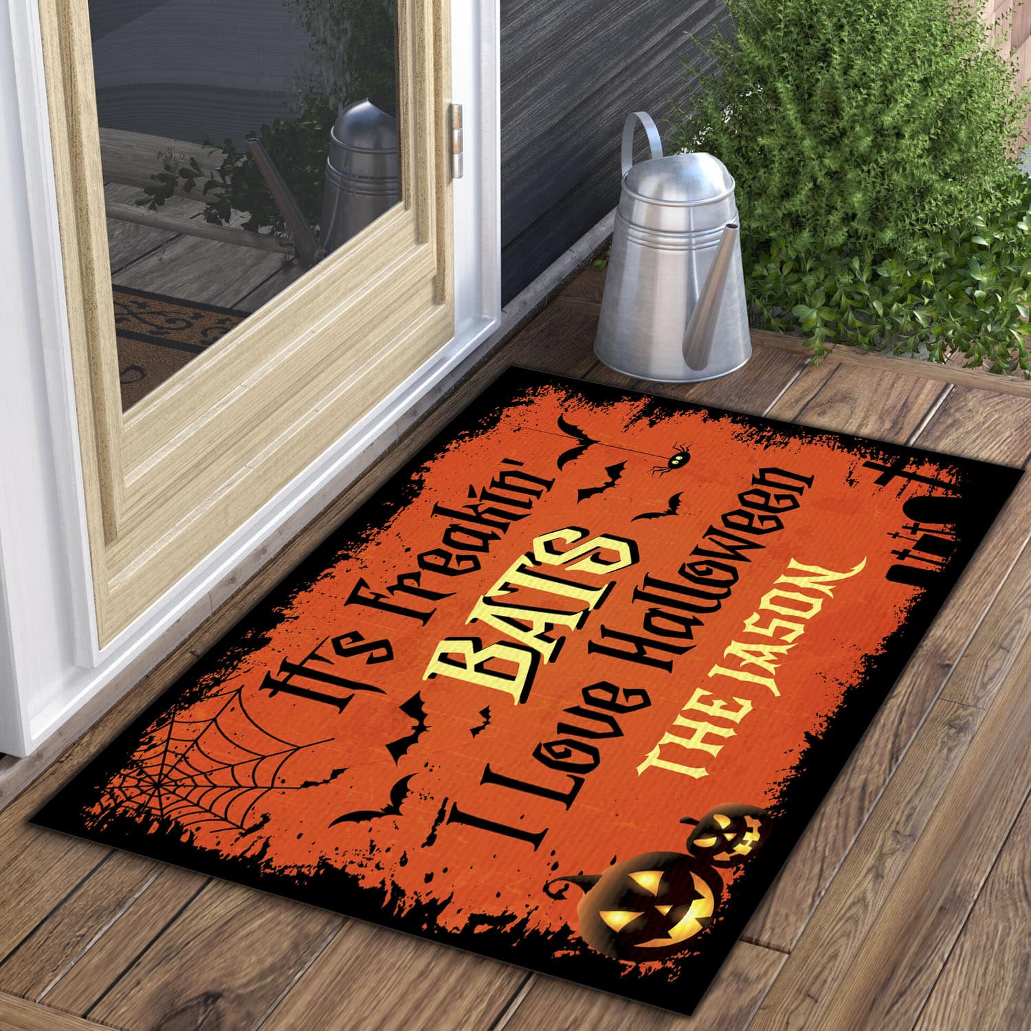 7VT. It's Freakin Bats sample design Doormat mockup 3