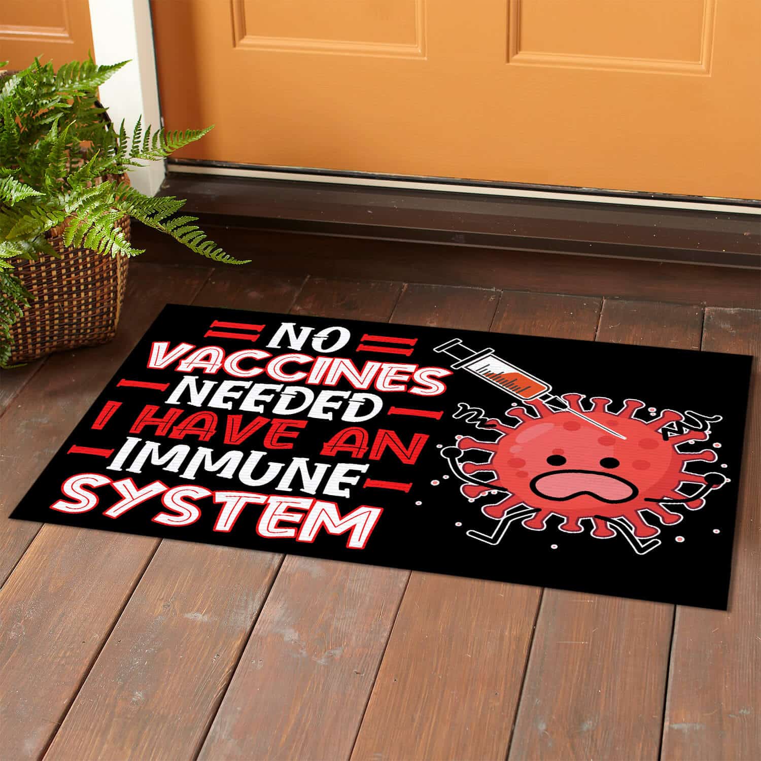 2TM. No Vaccines -doormat Doormat mockup 1