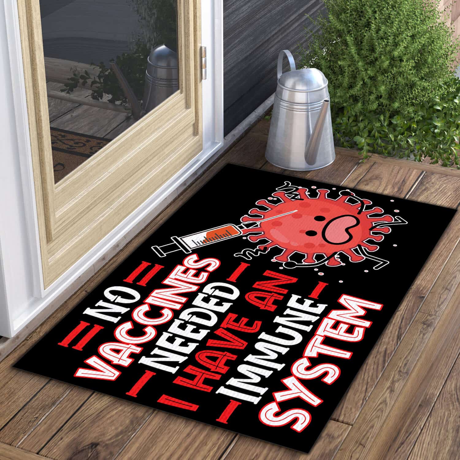 2TM. No Vaccines -doormat Doormat mockup 3