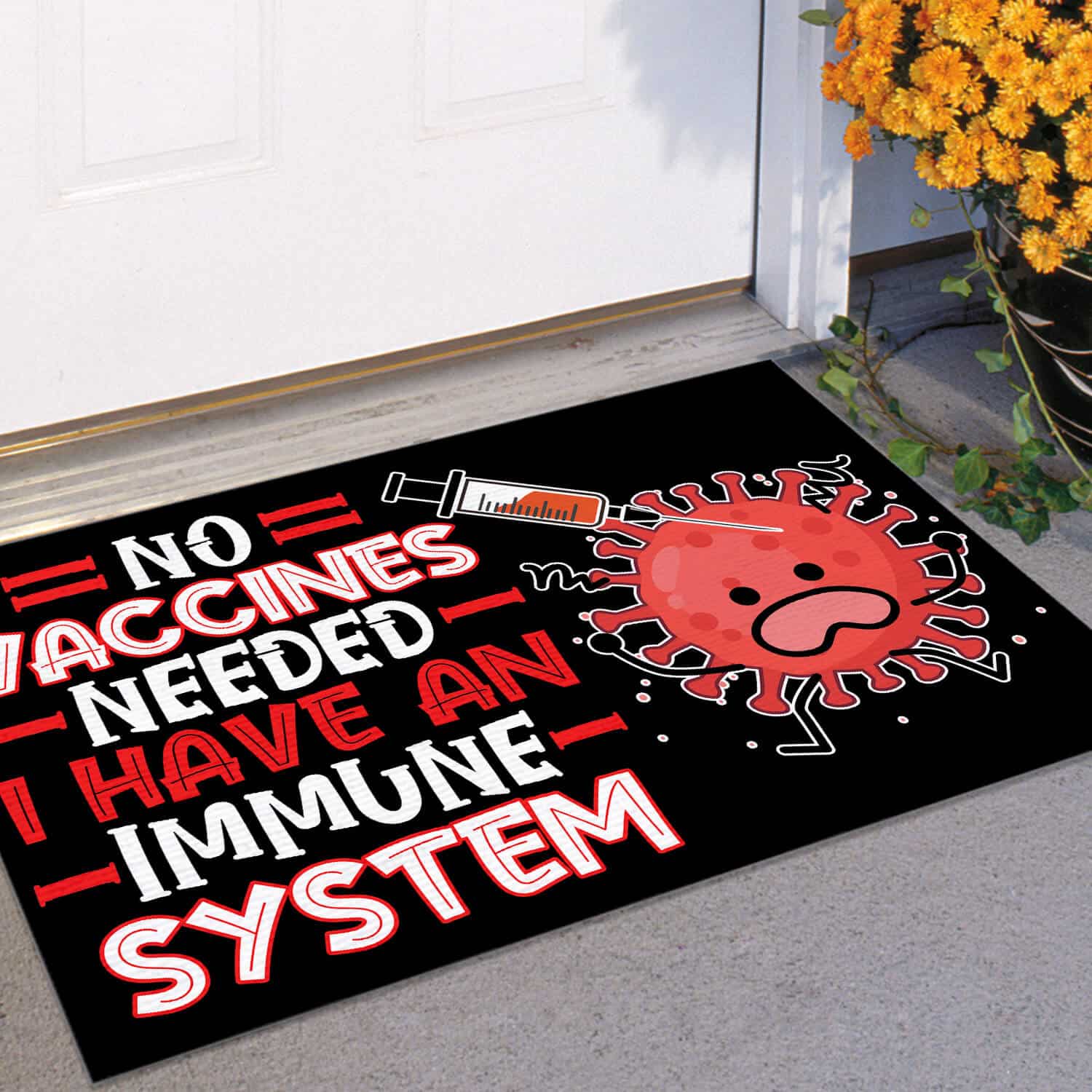 2TM. No Vaccines -doormat Doormat mockup 11