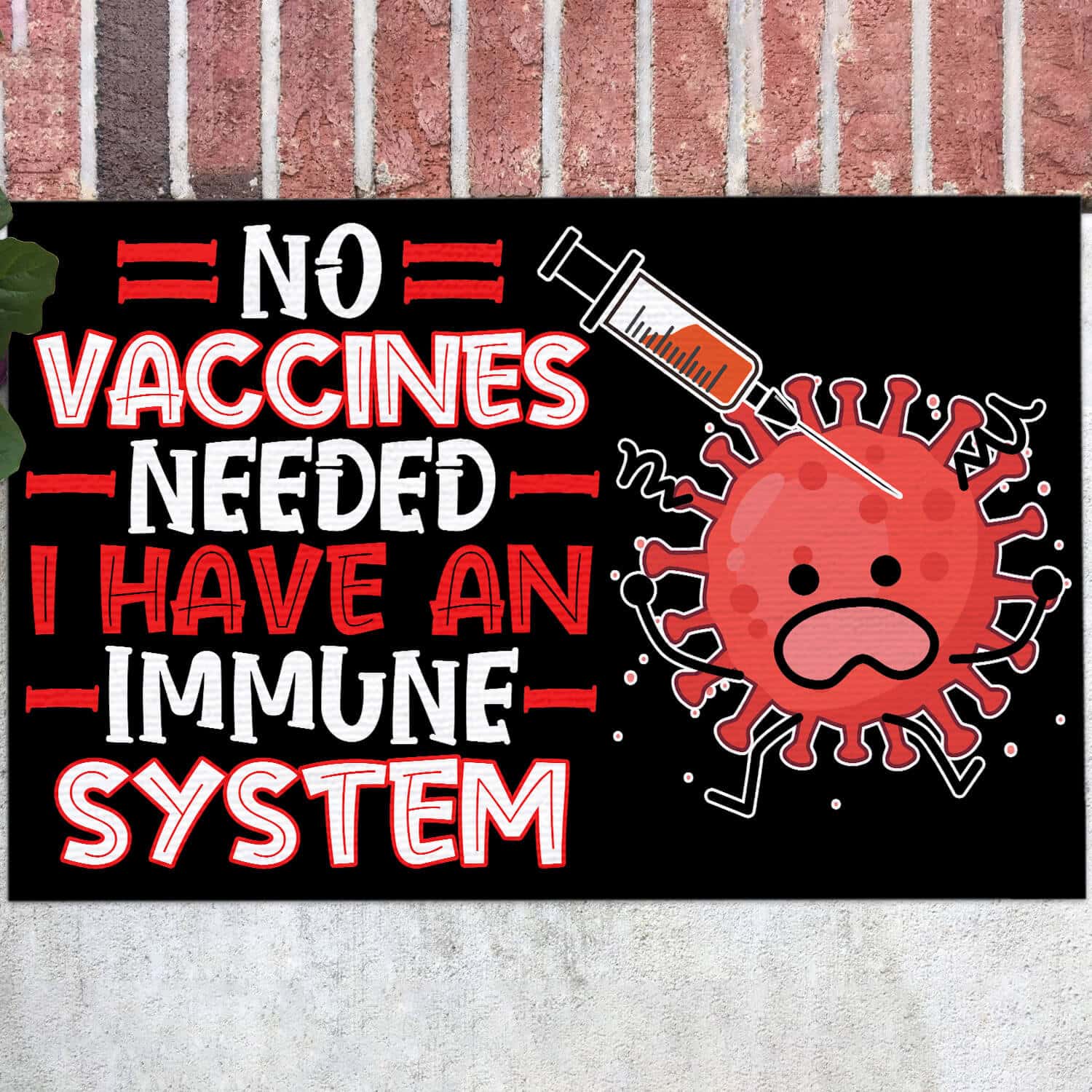 2TM. No Vaccines -doormat Doormat mockup 12