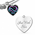 Prevention Suicide It's Ok If the Only Thing You Do Today Is Breathe Your Life Matters Heart Pendant Necklace