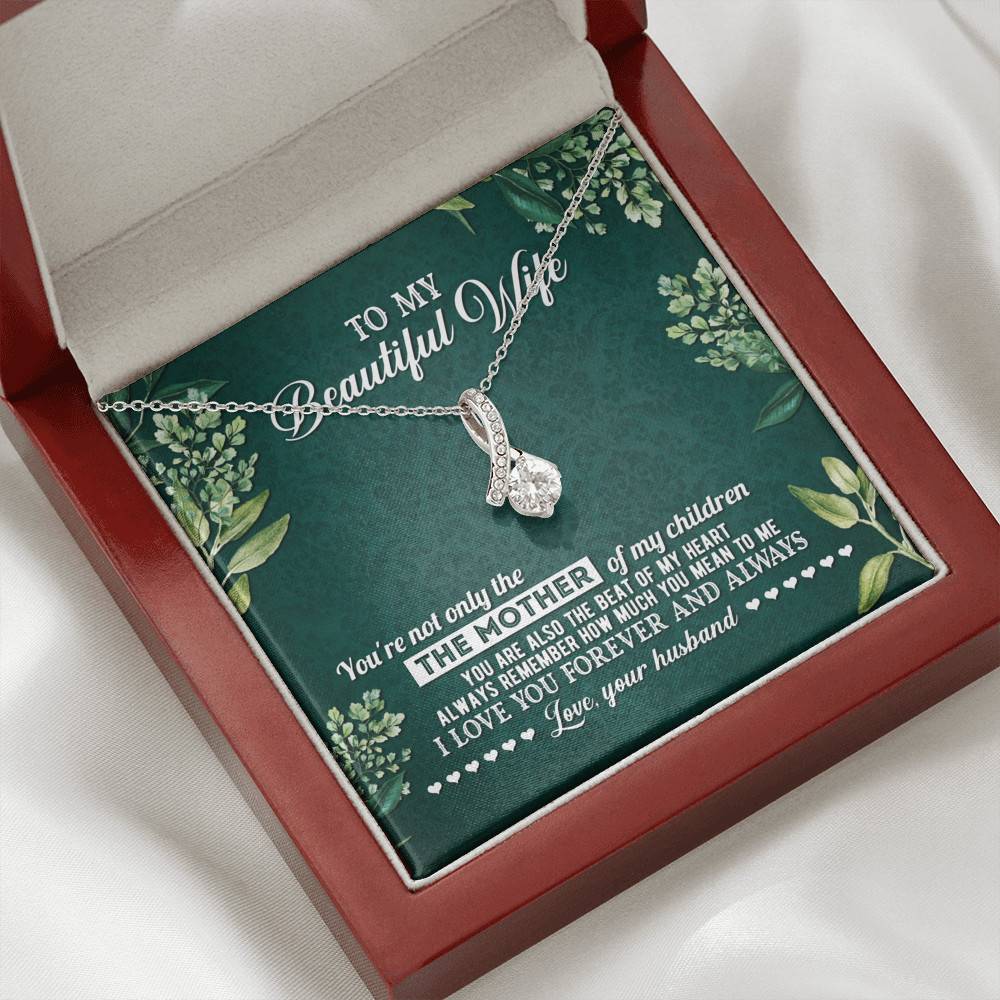 To My Beautiful Wife Always Remember How Much You Mean To Me Love Your Husband Alluring Beauty Necklace