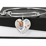 Personalized Photo Hold Me In Your Memories Find Me In Your Dreams Memorial Luxury Heart Pendant Necklace