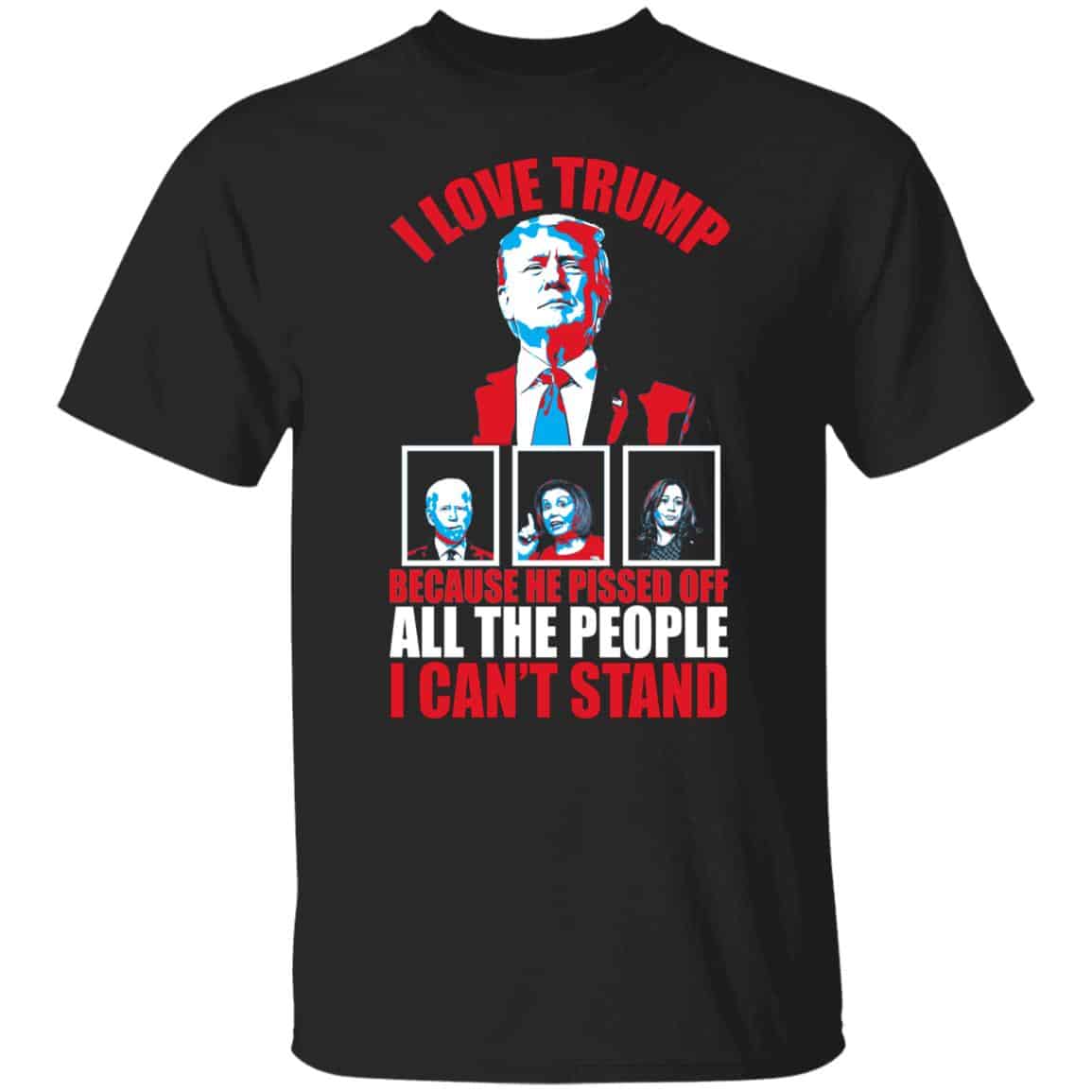 I Love Trump Because Tshirt, Black, Unisex T-Shirt I Love Trump Because Tshirt, Black, Unisex T-Shirt