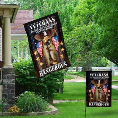 Alternative view of My Time in Uniform Is Over Proud Veteran Garden Flag - House Flag - Wall Flag - American Veteran Flag