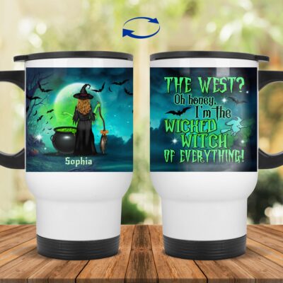 14 oz. White Travel Mug