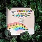 Dog Mom I Crossed the Rainbow Bridge Knowing That I Was Loved Love Knot Pendant Necklace