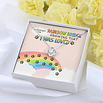 Dog Mom I Crossed the Rainbow Bridge Knowing That I Was Loved Love Knot Pendant Necklace