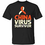 China Virus Survivor tee, Black, Unisex T-Shirt
