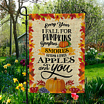 5MH. Fall For Pumpkin Flag 30x40 Garden Flag Mockup 5