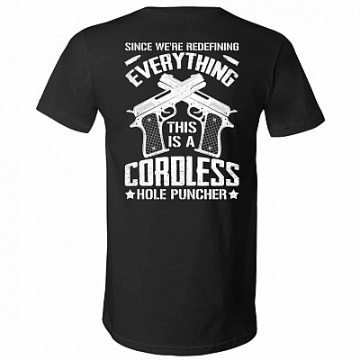 Since We're Redefining Tshirt, Black, V-Neck T-Shirt