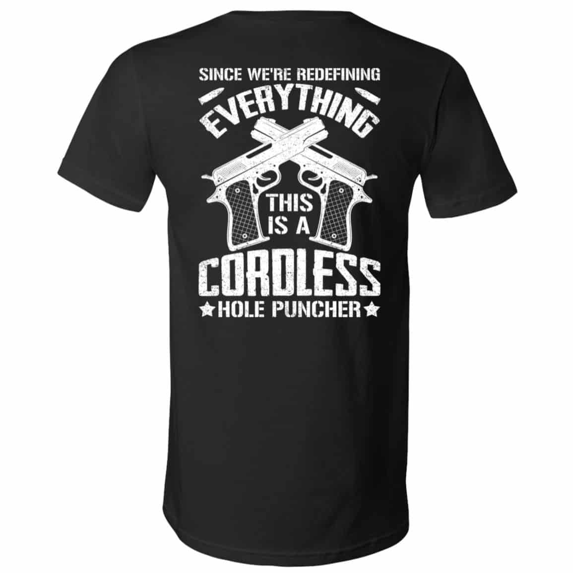 Since We're Redefining Tshirt, Black, V-Neck T-Shirt