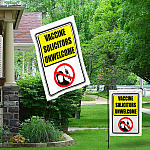 6BN. Unwelcome FLAG 30x40 Garden & House Mockup 1