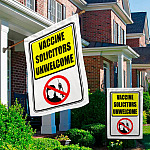 6BN. Unwelcome FLAG 30x40 Garden & House Mockup 2