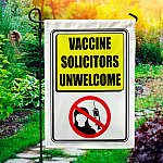 6BN. Unwelcome FLAG 30x40 Garden Flag Mockup 1