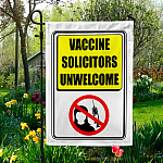 6BN. Unwelcome FLAG 30x40 Garden Flag Mockup 5