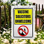6BN. Unwelcome FLAG 30x40 Garden Flag Mockup 6
