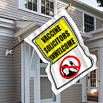 6BN. Unwelcome FLAG 30x40 House Flag Mockup 6