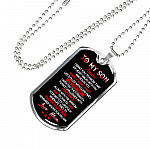 Personalized to My Son from Mom I Want You to Know That My Heart Walks with You Dog Tag Pendant Necklace