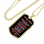 Personalized to My Son from Mom I Want You to Know That My Heart Walks with You Dog Tag Pendant Necklace