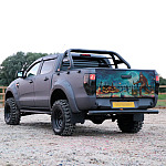 4KT. Halloween Bigfoot Drinking Beer(7) Tailgate Wrap Mockup 15