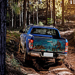 4KT. Halloween Bigfoot Drinking Beer(7) Tailgate Wrap Mockup 16