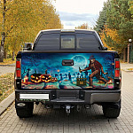 4KT. Halloween Bigfoot Drinking Beer(7) Tailgate Wrap Mockup 1