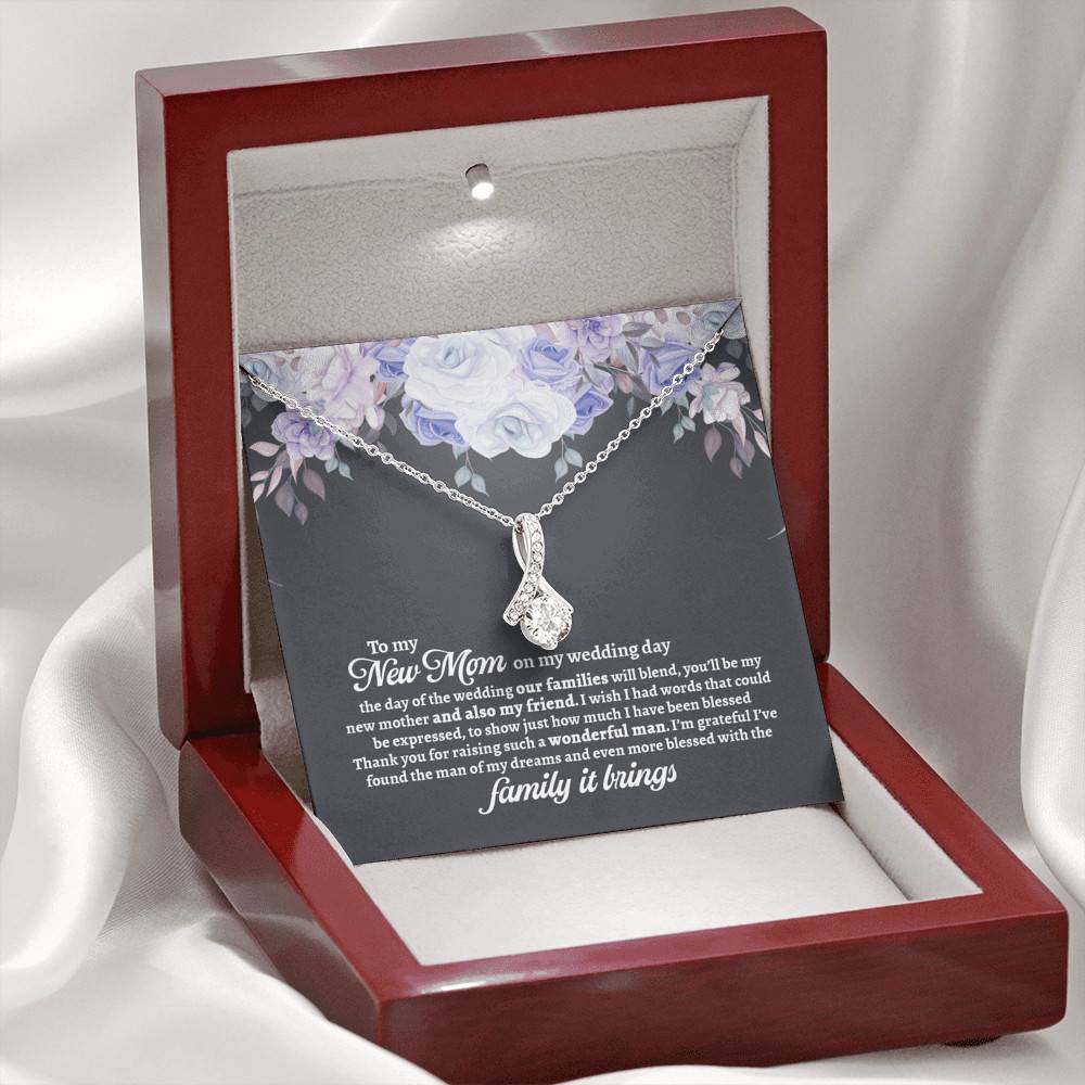 To My New Mom On My Wedding Day You'll Be My New Mother And Also My Friend Alluring Beauty Pendant Necklace - Mother In Law Gift