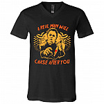 Michael Myers Tshirt, Black, V-Neck T-Shirt