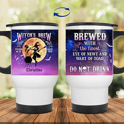 14 oz. White Travel Mug