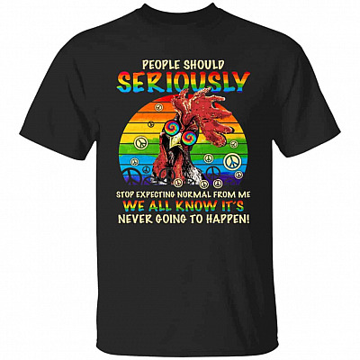 1N.People Should Seriously Stop (5), Black, Unisex T-Shirt