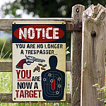 6MH. Notice Trespassing Metal Sign Metal Sign Mockup 2