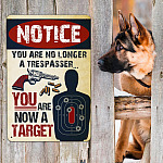 6MH. Notice Trespassing Metal Sign Metal Sign Mockup 9