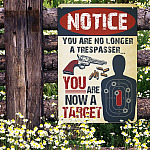 6MH. Notice Trespassing Metal Sign Metal Sign Mockup 10