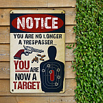 6MH. Notice Trespassing Metal Sign Metal Sign Mockup 11