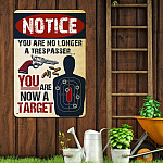 6MH. Notice Trespassing Metal Sign Metal Sign Mockup 12