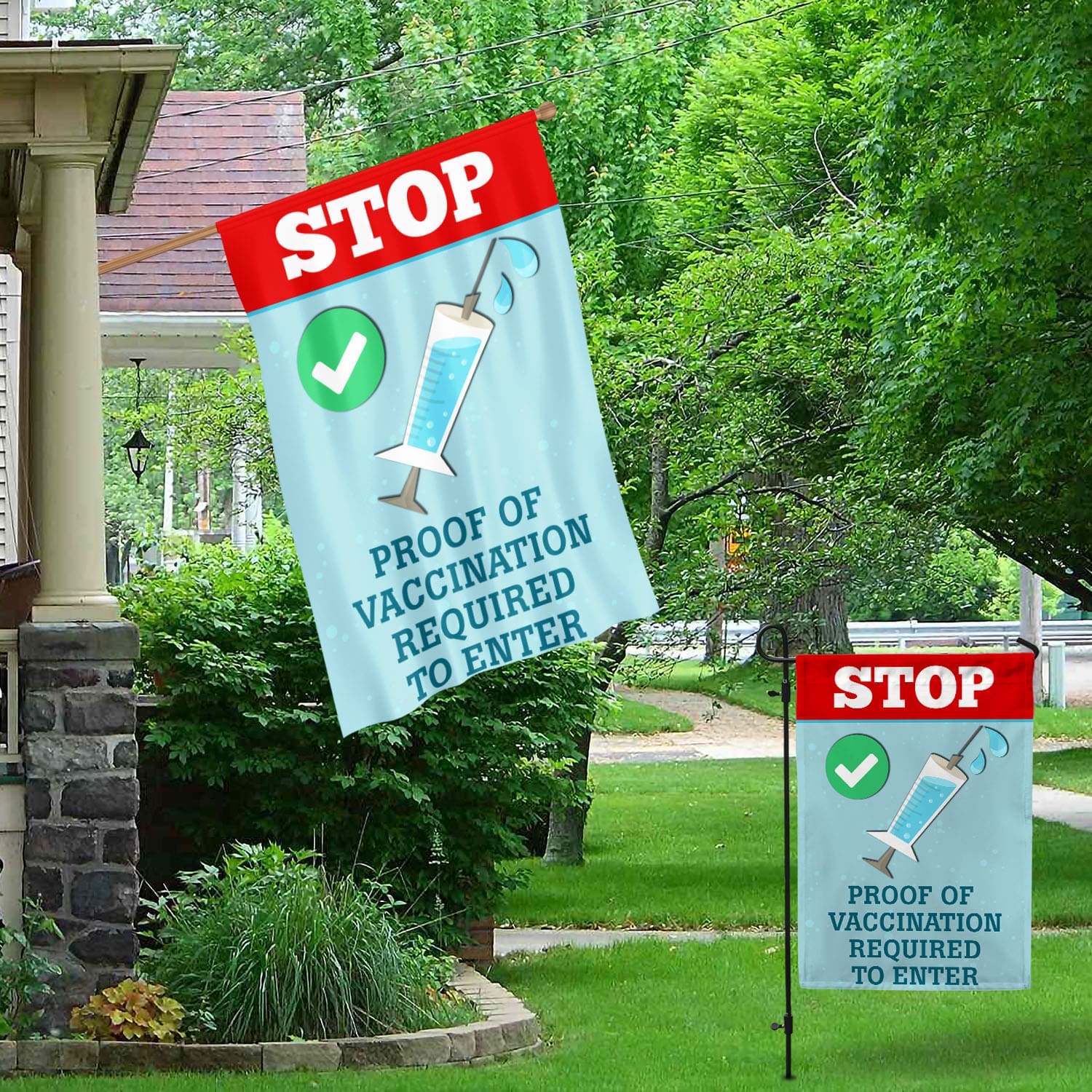 5BN. Proof of Vaccination 30x40 Garden & House Mockup 1