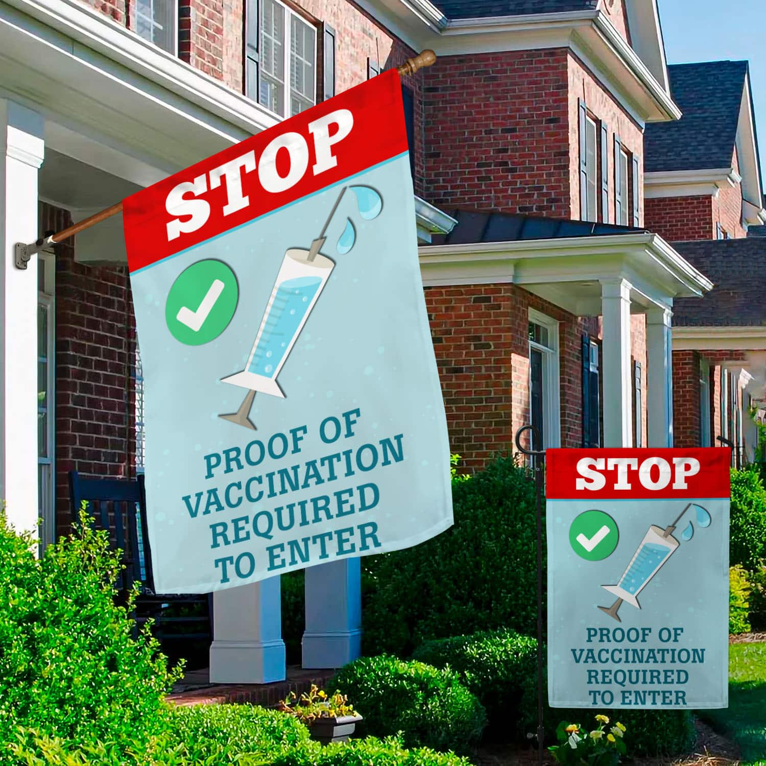5BN. Proof of Vaccination 30x40 Garden & House Mockup 2