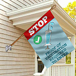 5BN. Proof of Vaccination 30x40 House Flag Mockup 2