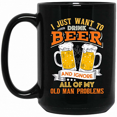 15 oz. Black Mug