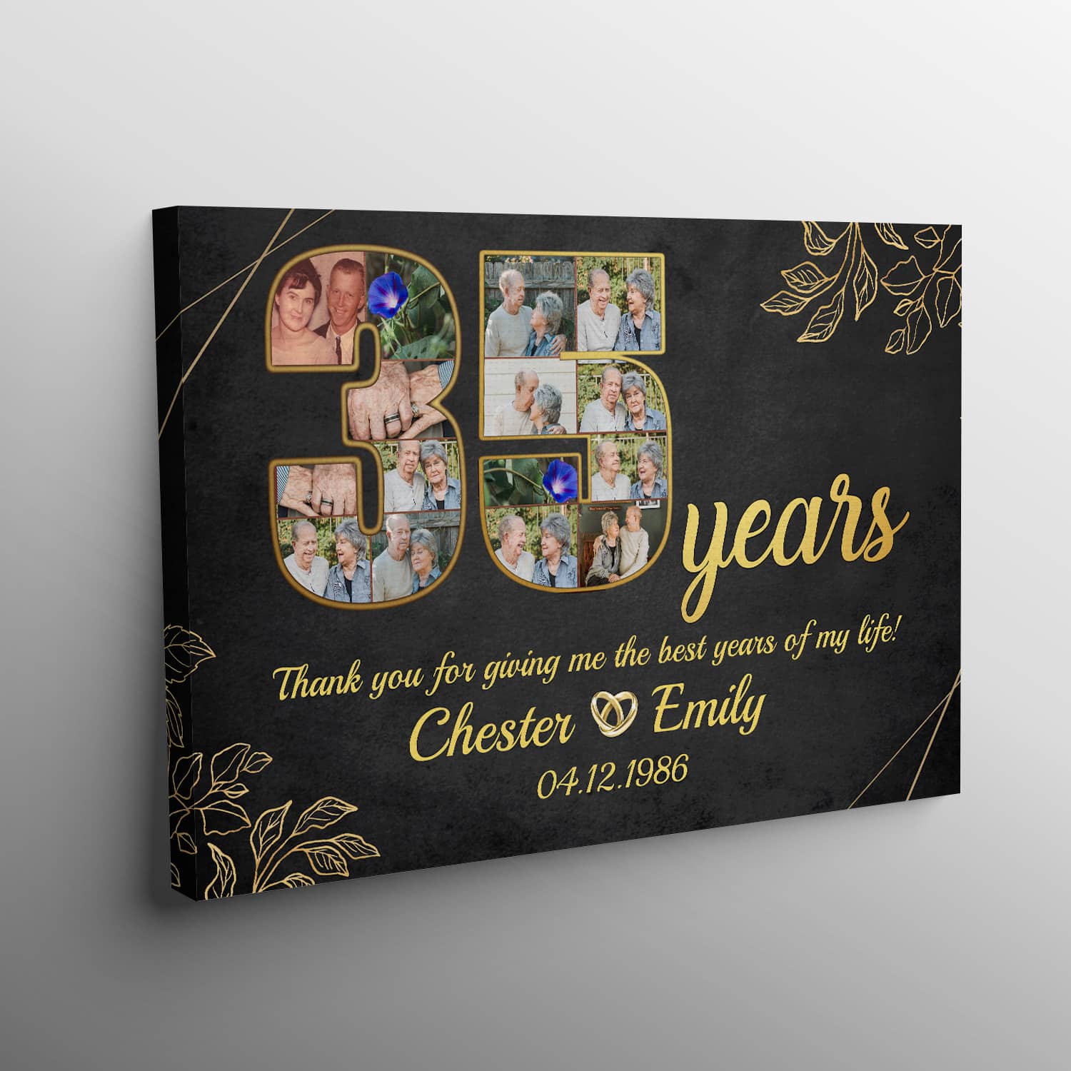 35 YEARS (Sample Design) Canvas Landscape - Tilt Angle