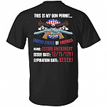 gun, Black, Unisex T-Shirt