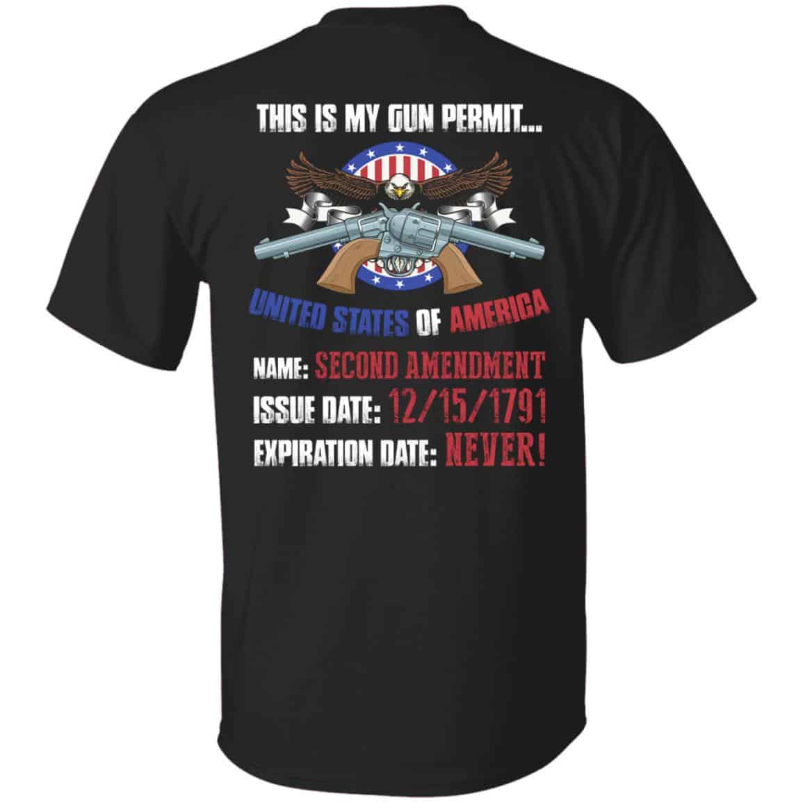 gun, Black, Unisex T-Shirt